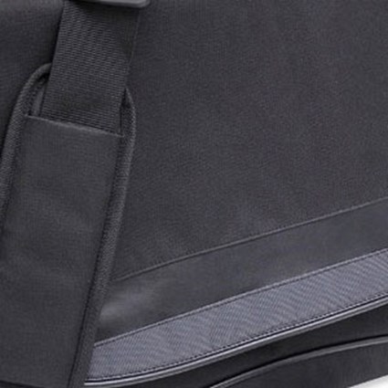 Masters Computer Messenger Bag Nylon Flap-over with Padded Laptop Section Black and Grey