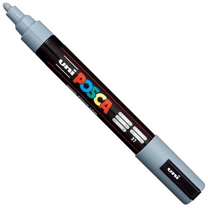 Posca PC-5M Paint Marker Water Based Medium Line Width 1.8mm - 2.5mm Grey (Single Pen) -
