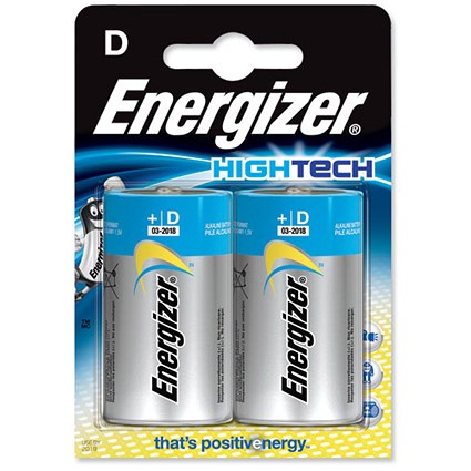 Energizer HighTech Battery Alkaline LR20 1.5V D [Pack 2]