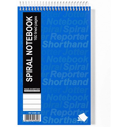 Newspaper Notebook Silvine Spiral Reporters Shorthand Notebook, 203 x 127mm, Ruled, 160 ...