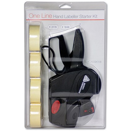 Avery Labelling Starter Kit with Single Line Labeller Gun - pound and euro with Labels