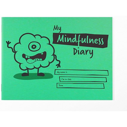 Silvine Childrens Primary Mindfulness Journal A5 With Printed Layout 32 Page Green (Pack 30) -