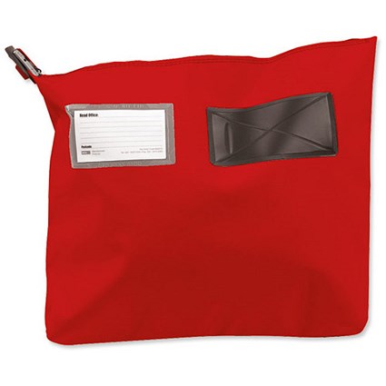 Versapak Mailing Pouch Gusseted Bulk Volume Sealable with Window PVC 470x335x75mm Red Ref CG3 RDS
