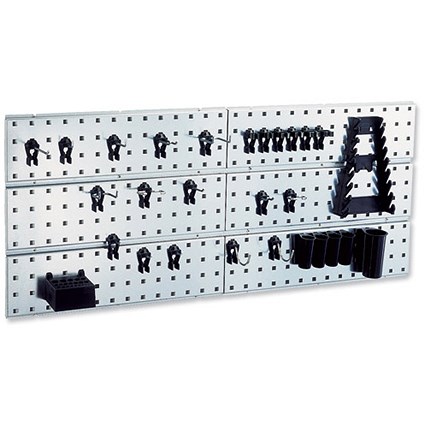 Tool Wall Panels and 28 Super Clips - 2 Panels