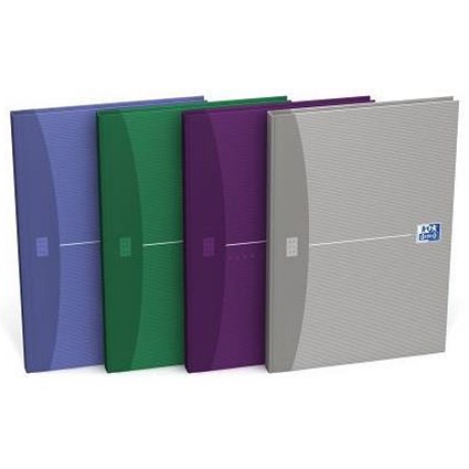 Oxford Office Hard Cover Casebound Notebook / A5 / 192 Pages / Random Colour / Pack of 5