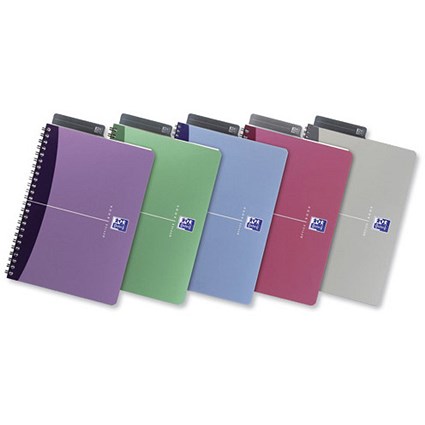 Oxford Office Soft Cover Wirebound Notebook/ 110x170mm / 180 Pages / Random Colour / Pack of 10