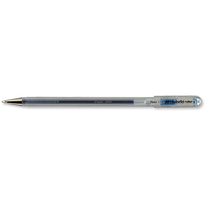 Pentel Hybrid Roller K106 Rollerball Pen 0.6mm Tip 0.35mm Line Blue [Pack 12]
