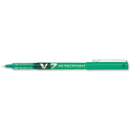Pilot V7 Rollerball Pen Needle Tip 0.7mm Line 0.5mm Green [Pack 12]