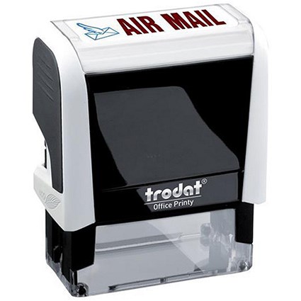 Trodat Office Printy Self-inking Stamp / "Airmail" / Reinkable / Red & Blue