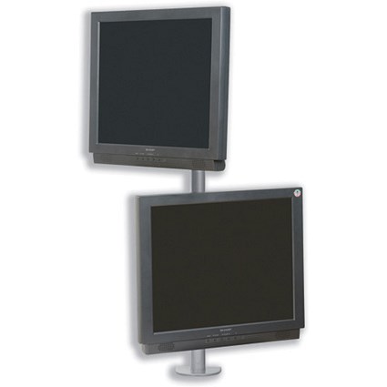 Compucessory Twin Monitor Pole Arm for 2 Upright Screens VESA compliant 75/100