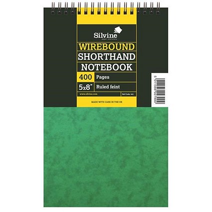 Silvine Hardcover Reporters Notebook / 125x200mm / Perforated / 400 Pages / Pack of 6