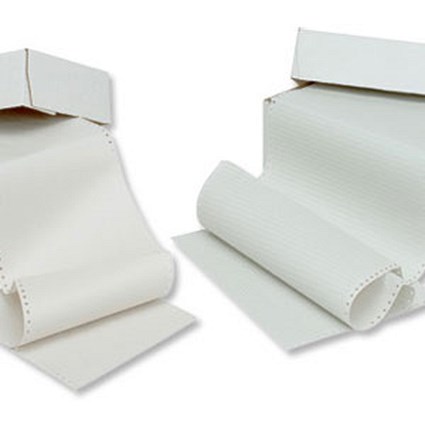 5 Star Listing Paper Recycled 1-Part 60gsm 11inchx368mm Ruled [2000 Sheets]
