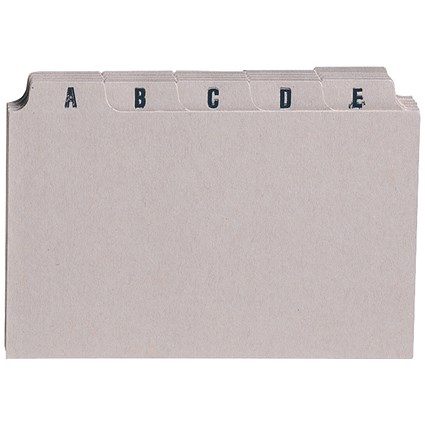 5 Star Guide Cards, A-Z, 152x102mm, Buff, Pack of 25