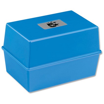5 Star Card Index Box / Capacity: 250 Cards / 203x127mm / Blue