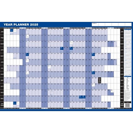 ValueX Year Planner 909 x 610 mm Unmounted 2025 -