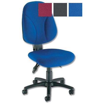 Trexus Posture Operator Chair with Lumbar Pump Back H520mm W520xD470xH480-590mm Blue
