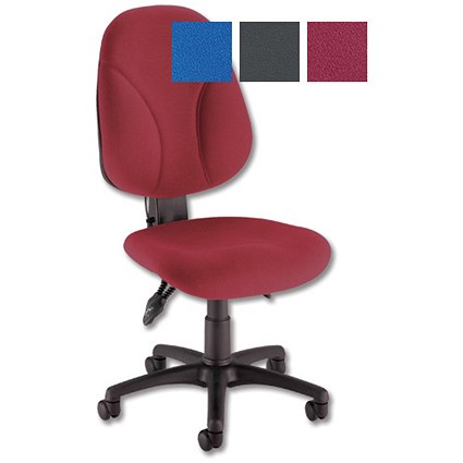 Trexus Posture Operator Chair with Lumbar Pump Back H520mm W520xD470xH480-590mm Burgundy