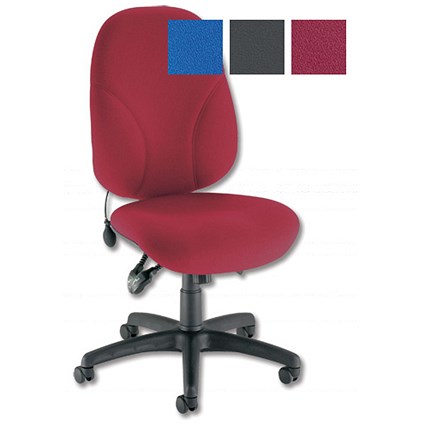Trexus Posture Operator Chair Lumbar Pump Maxi Back H590mm W520xD470xH480-590mm Burgundy