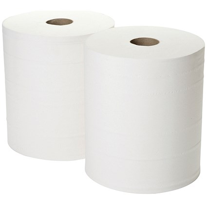2Work 2-Ply Forecourt Roll 360m White (Pack of 2) 1WH100 | Paperstone
