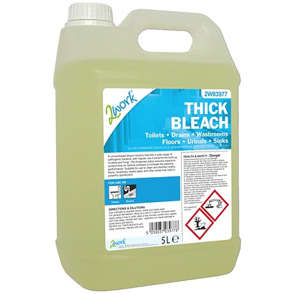 2Work Thick Bleach, 5 Litres 2Work Thick Bleach, 5 Litres
