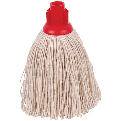 2Work Twine Rough Socket Mop 12oz Red (Pack of 10) 2W04291