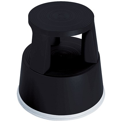 2Work Plastic Step Stool with Non-Slip Rubber Base 430mm Black 2W04996