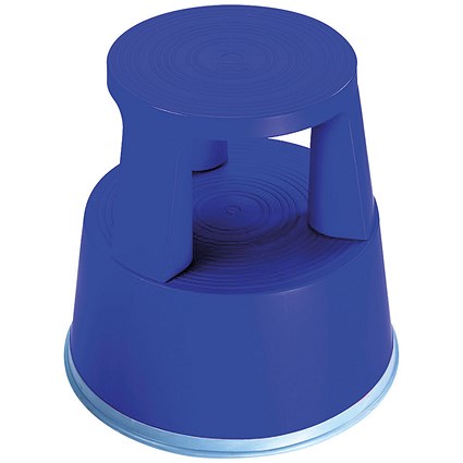 2Work Plastic Step Stool with Non-Slip Rubber Base 430mm Blue 2W05000