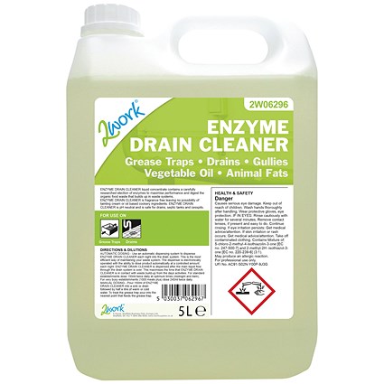 2Work Enzyme-Based Drain Cleaner, 5 Litre