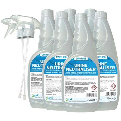 2Work Urine Neutraliser, 750ml, Pack of 6