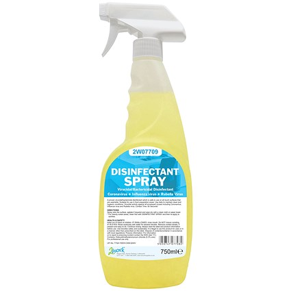 2Work Disinfectant Spray, 750ml, Pack of 6 2Work Disinfectant Spray, 750ml, Pack of 6