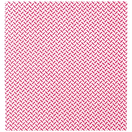 2Work Heavy Duty Non-Woven Cloth, 380x400mm, Red, Pack of 5