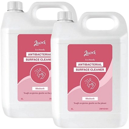 2Work Naturally Clean Antibacterial Sanitiser 5L Pack of 2