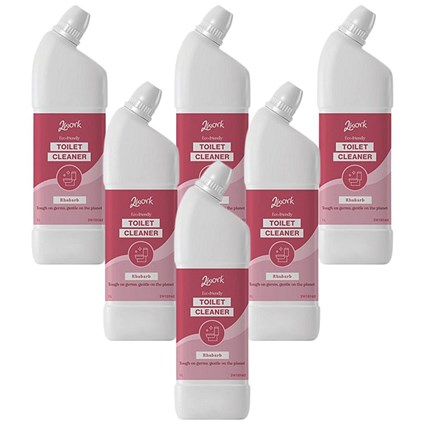 2Work Naturally Clean Toilet Cleaner 1 Litre Pack of 6