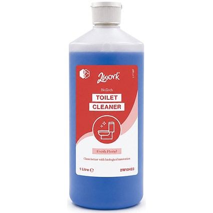 2Work BioTech Toilet Cleaner Fresh Floral 1L Pack of 12