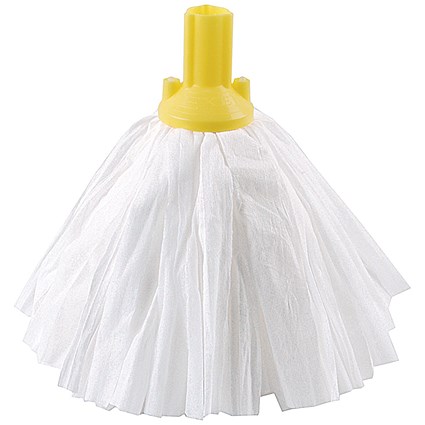 2Work Big White Mop Head Yellow Pack of 10 2W10495