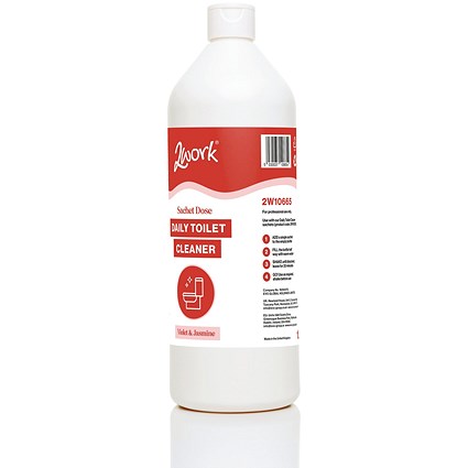 2Work Daily Toilet Cleaner Empty Bottle 750ml Red