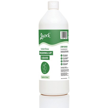 2Work Washing Up Liquid Empty Bottle 1 Litre Lilac