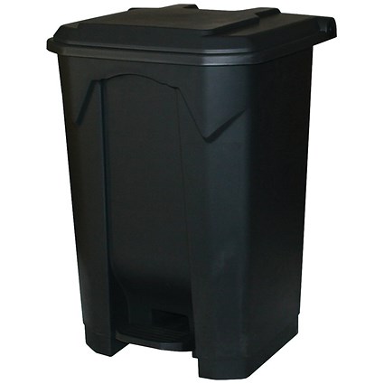 2Work Pedal Bin 80 Litre 410x470x670mm Grey