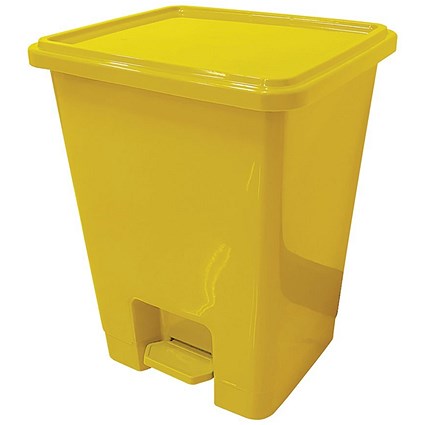 2Work Pedal Bins 15 Litre Yellow Pack of 3