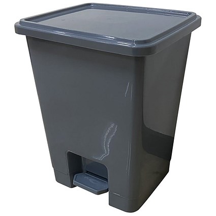2Work Pedal Bins 15 Litre Grey Pack of 3