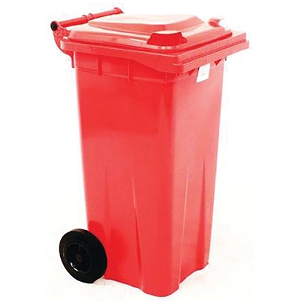 2Work Wheelie Bin 120 Litre Red