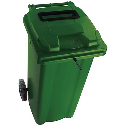 2Work Wheelie Bin Waste Slot Lid 140 Litre Green