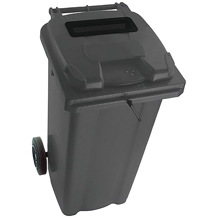 2Work Wheelie Bin Waste Slot Lid 240 Litre Grey