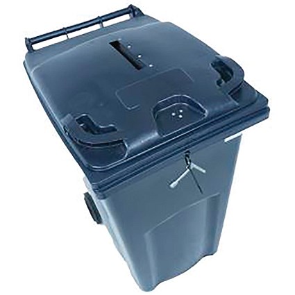2Work Wheelie Bin Waste Slot Lid 360 Litre Grey