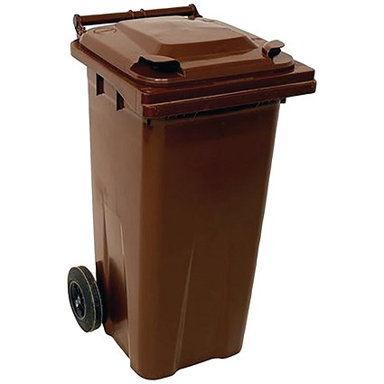 2Work Wheelie Bin 120 Litre Brown