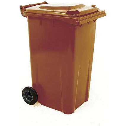 2Work Wheelie Bin 240 Litre Brown