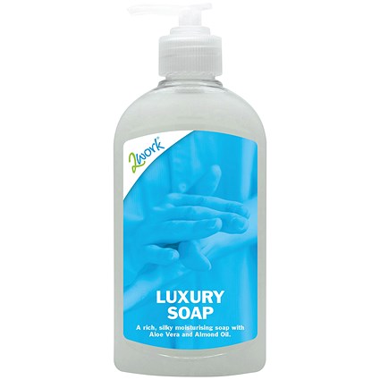 2Work Luxury Aloe Vera & Almond Oil Hand Wash, 300ml, Pack of 6