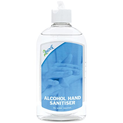 2Work Alcohol Hand Sanitiser, 330ml, Pack of 6 2Work Alcohol Hand Sanitiser, 330ml, Pack of 6