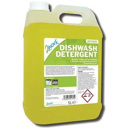 2Work Dishwasher Detergent, 5 Litre