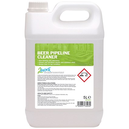 2Work Beer Pipeline Cleaner and Steriliser, 5 Litres